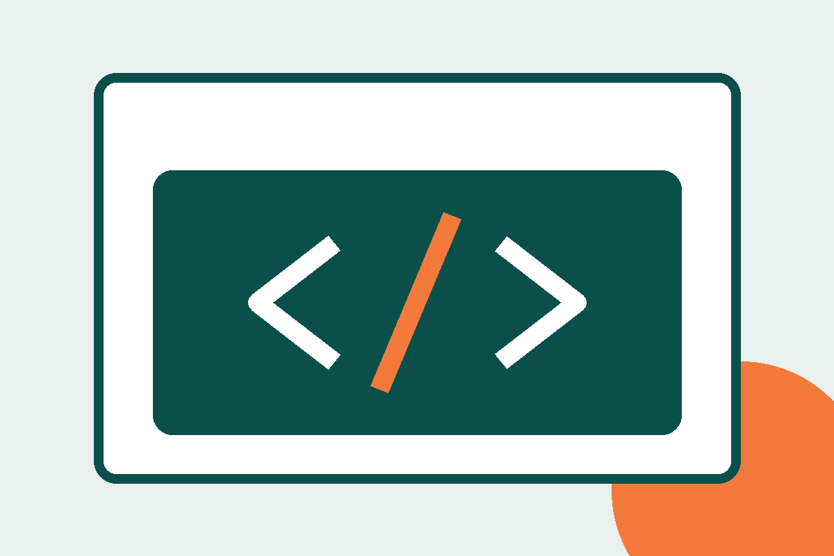 Custom web development and code illustration